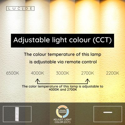 Lucide ELLY - Flush ceiling light - LED Dim. - CCT - 1x36W 2700K/4000K - Rgb - Opal